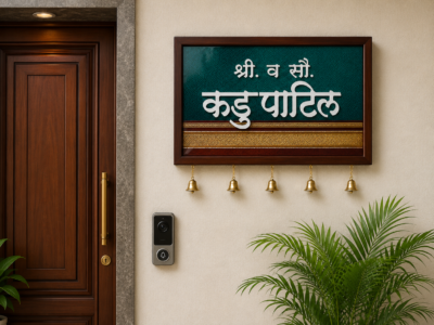 Ethnic Khan Design Nameplate